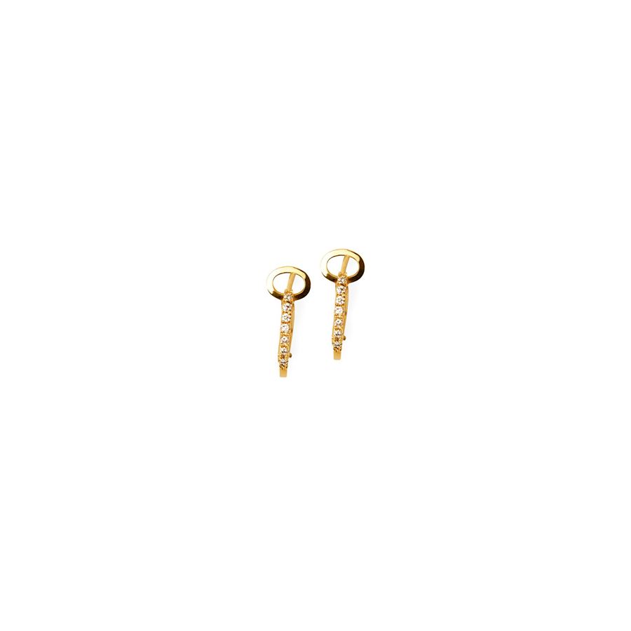 'Balance' small hoop earrings BALANCE | OR OVAL XSAU18G CT.0,11